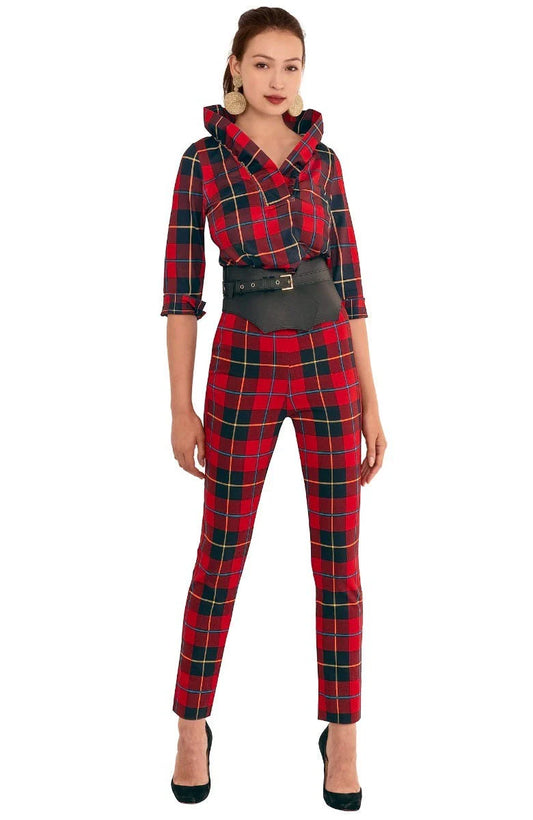 Pull On Plaid Pant