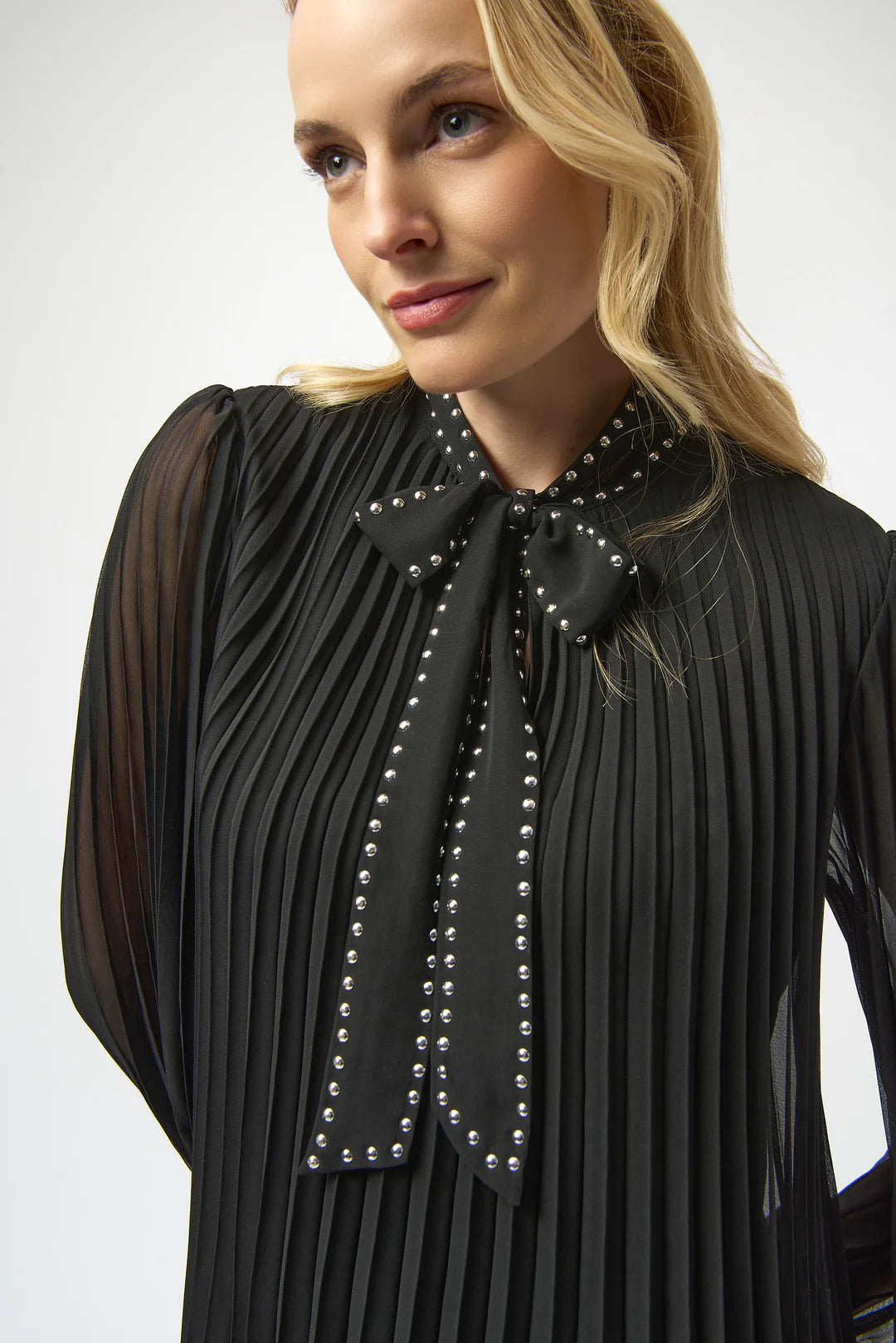 Pleated Chiffon Mini Dress