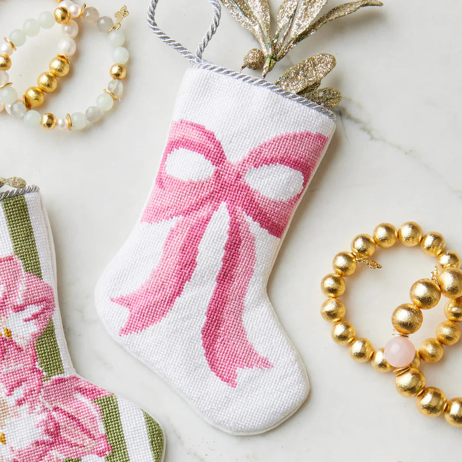 Pretty Pink Bow Stocking