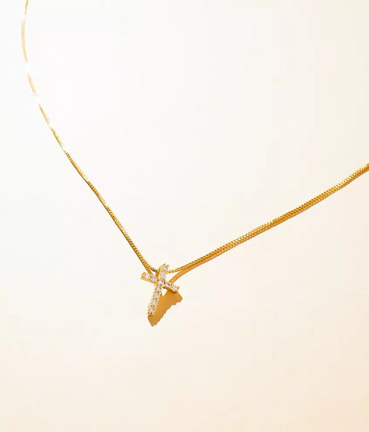 Raya CZ Cross Necklace