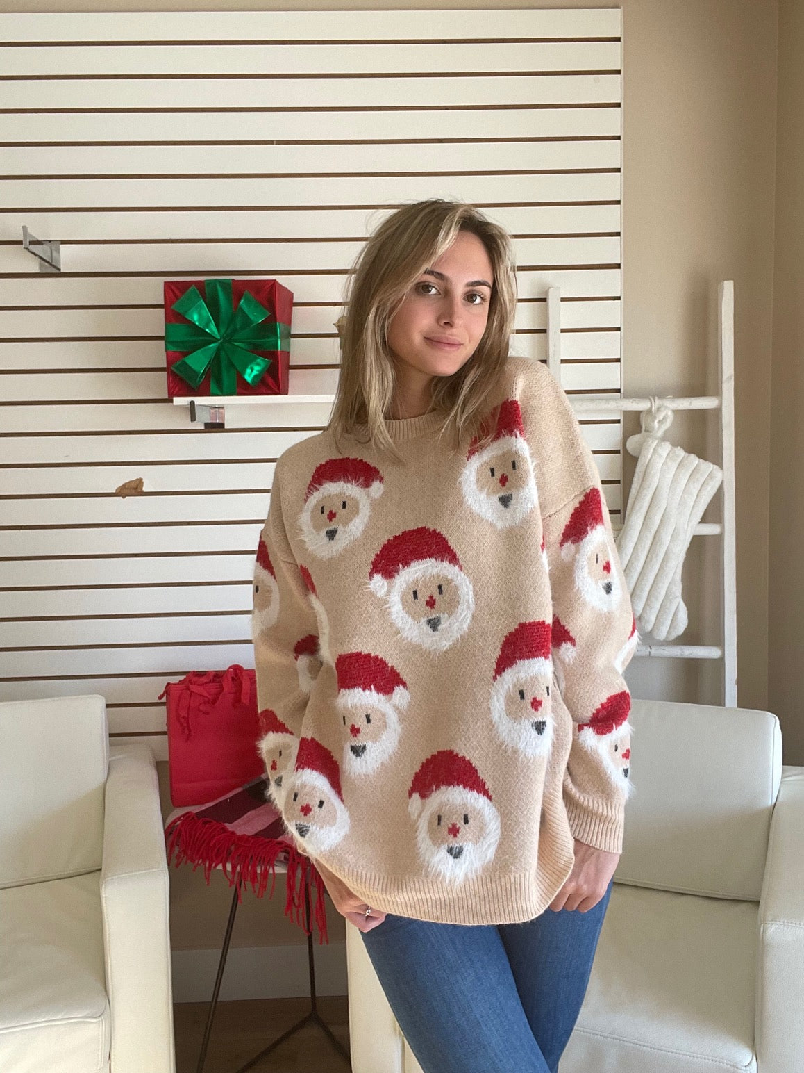 Santa Face Sweater
