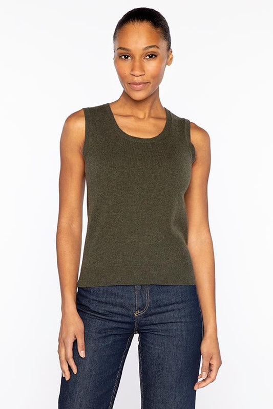 Scoop Neck Cashmere Tank Top