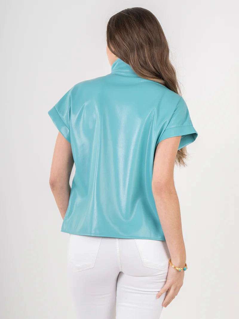 Poppy Faux Leather Pullover