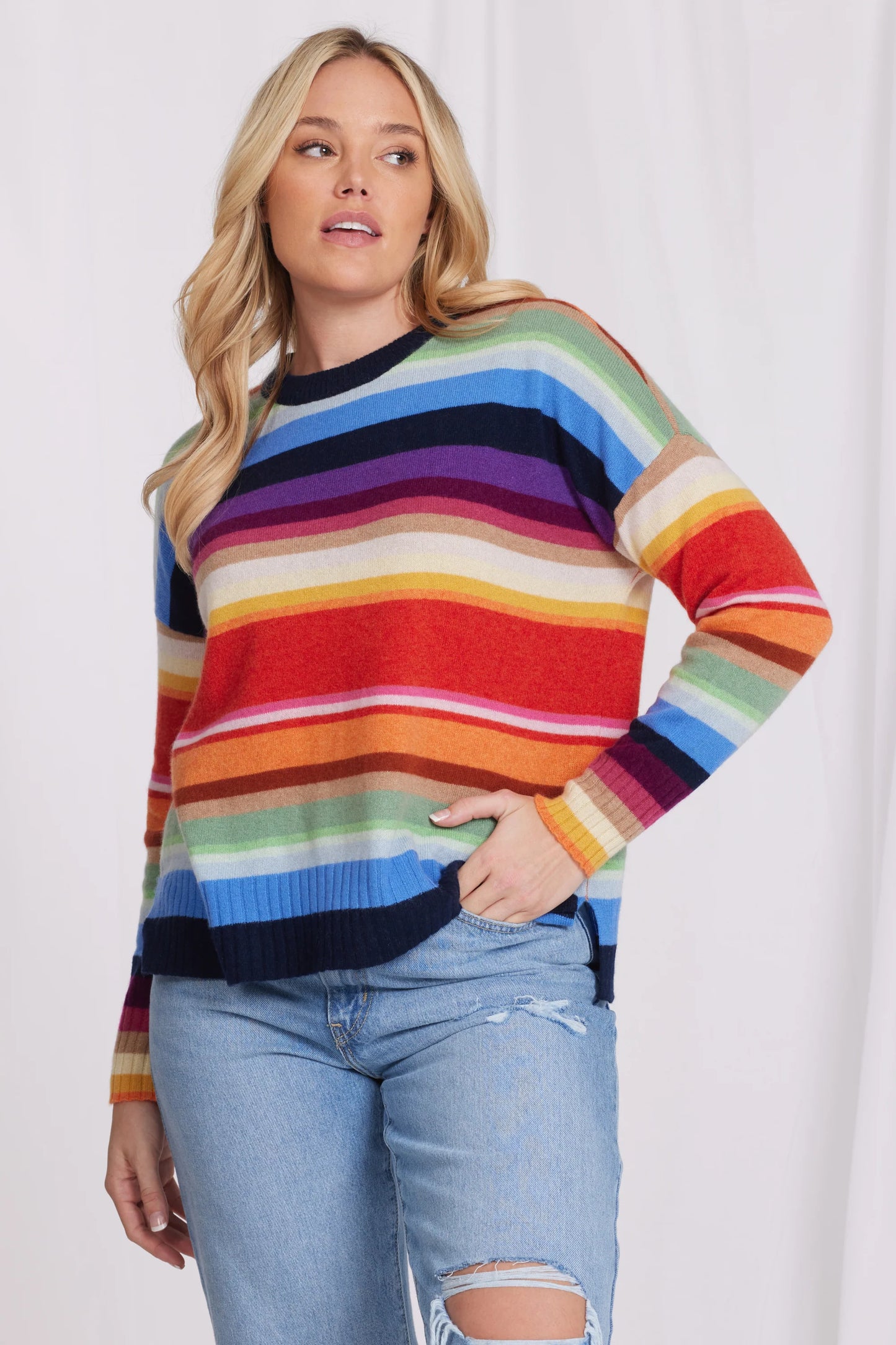 Oversized Striped Cashmere Sweater