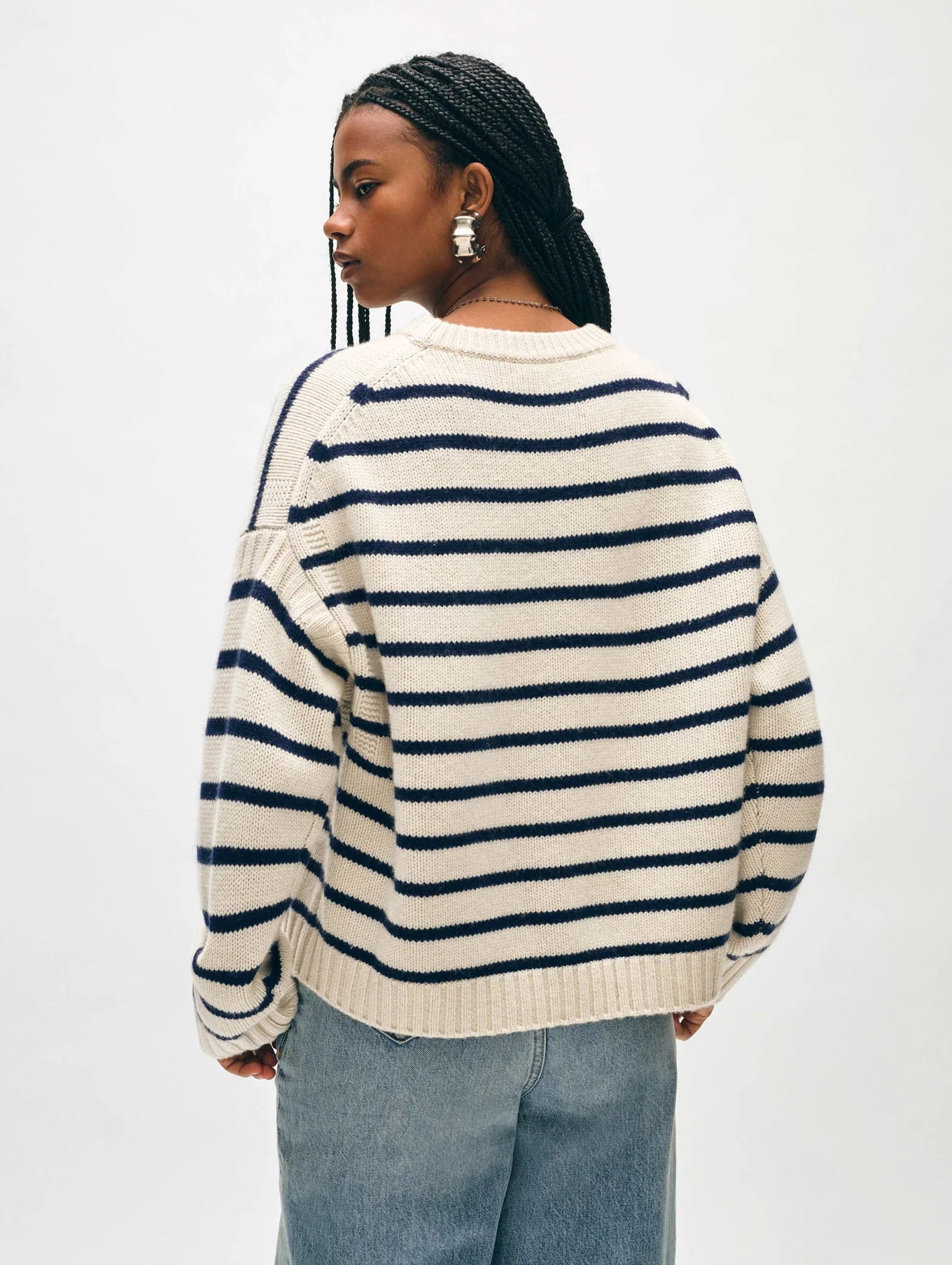 Merino Cashmere Striped Sweater