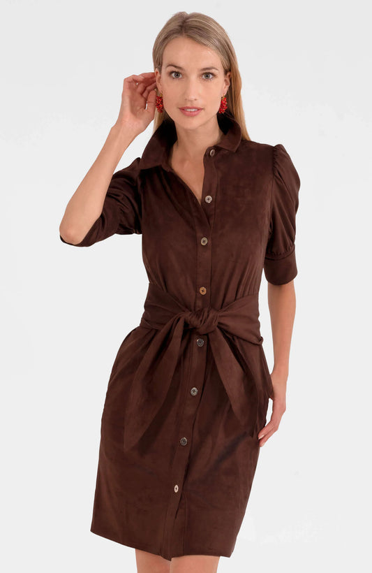 Suede Swagger Mini Dress