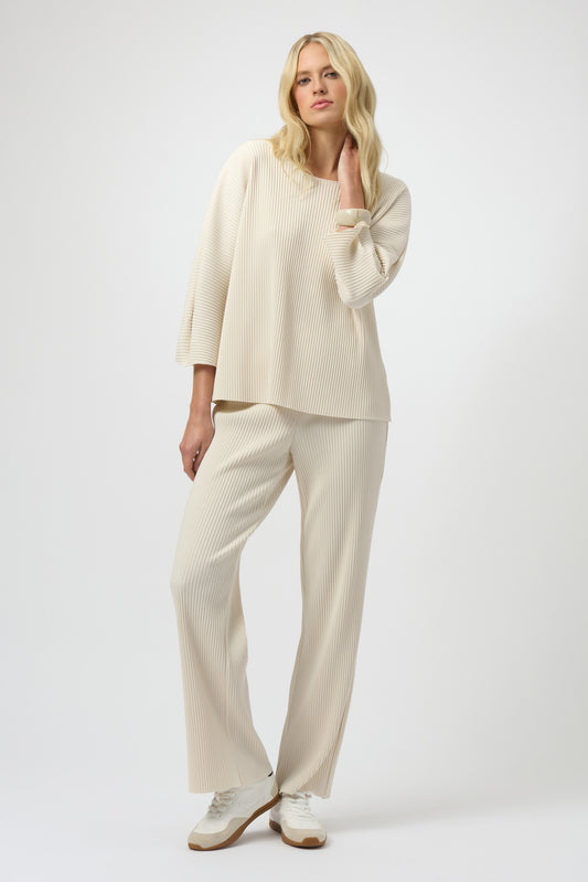 Ribbed Pleated Trouser Pant