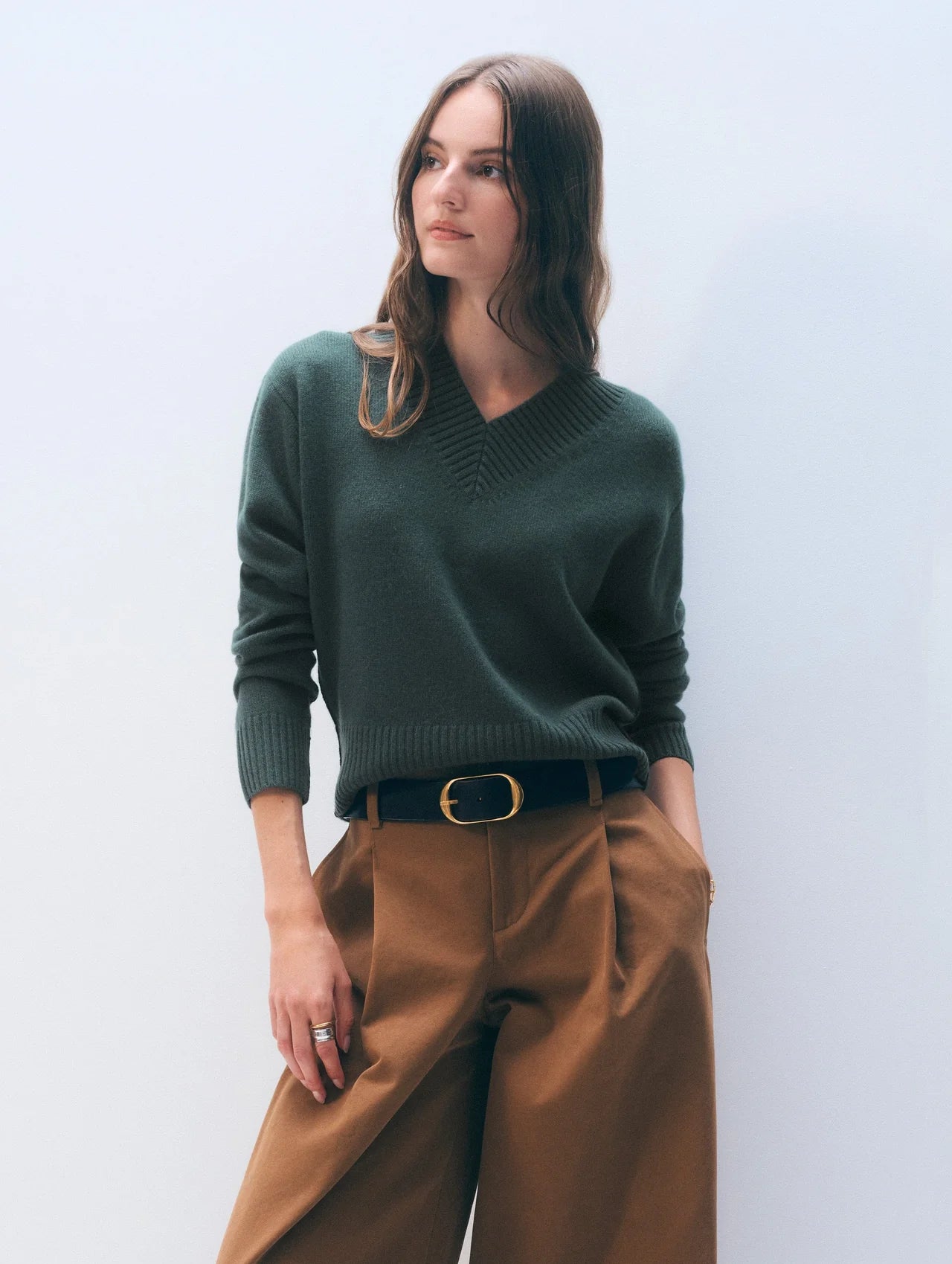 Wide Rib Cashmere Sweater