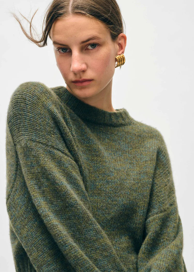 Luxe Boxy Cashmere Crew Sweater