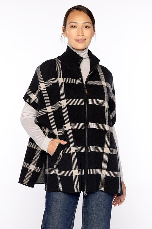 Sleeveless Zip Mock Blend Cardigan